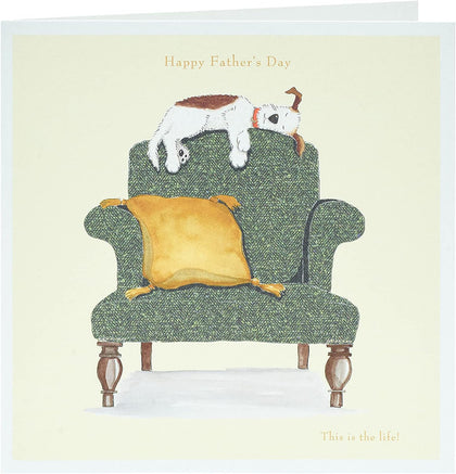 Dog & Chair Design Father's Day Card for Him