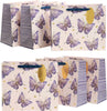 Butterfly Design Multipack Of 6 Large Gift Bags With Tags For Her, Any Occasion, Mother's Day, Birthday