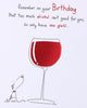 Funny Wine Design Birthday Card