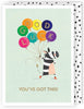 Contemporary You've Got This Zany Zebra Fun! Good Luck Card