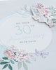 Pearl Delicate Floral Design 30th Anniversary Card