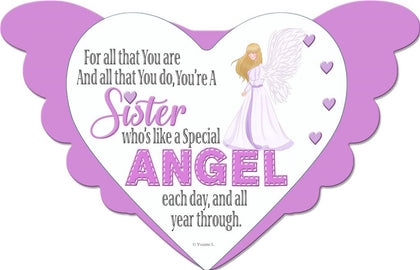 SISTER Angel Heart Design Plaque