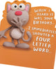 Cat Joke Design Birthday Card