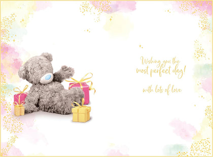 Bear Sitting With Gifts Granddaughter Birthday Card