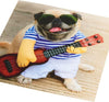 Funny Pug & Ukulele Design Blank Card