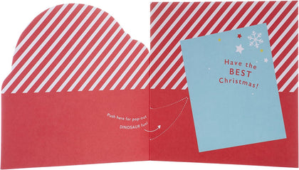 Contemporary Die Cut Design with Pop Up Tail Brother Christmas Card