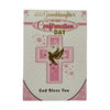 For Granddaughter Cross Pink Design Confirmation Religious Greeting Card