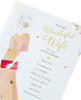 Luxury Romantic Wife Anniversary Card Large