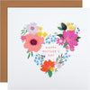 Contemporary Floral Heart Design Mother's Day Card