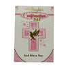 For Daughter Dove And Cross Pink Design Confirmation Religious Greeting Card