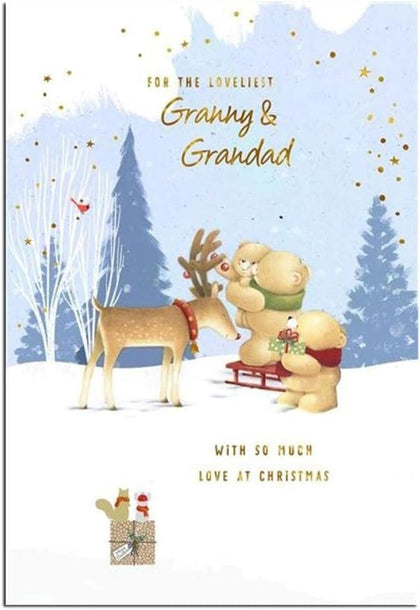 Forever Friends Granny & Grandad Christmas Card