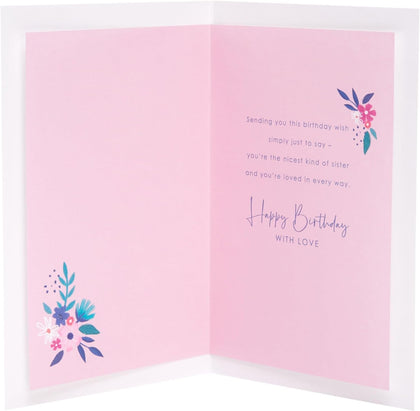 Champagne Design Sister Birthday Card