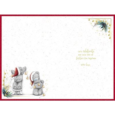 Bears With String Of Bells Boyfriend Christmas Card