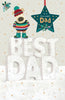 Boofle with Hanging Star Dad Christmas Card