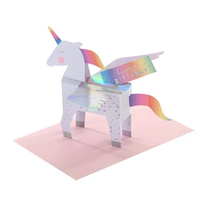 3D Pop-Up Unicorn Design Birthday Card