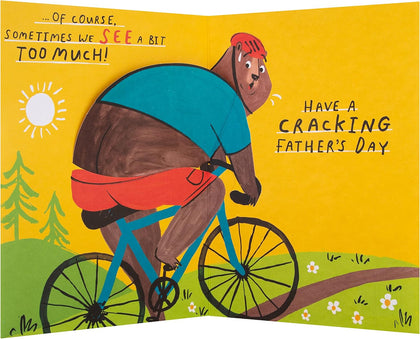 Funny Fit and Active Cycling Design Father's Day Card