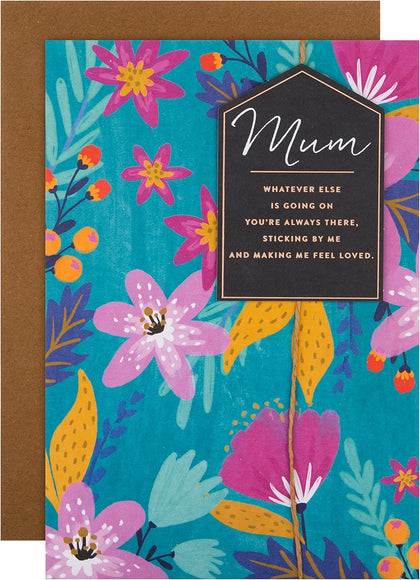 Traditional Colourful Floral Design Mum Birthday Card