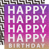 Contemporary Text Based Design with Holographic Foil Birthday Blank Card