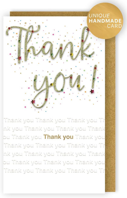 Magical Celebration Fun Thank You Hand-Finished Blank Card