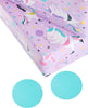 Unicorn Design 2 Sheets of Wrapping Paper & 2 Tags