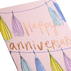 Pom Pom Bunting Design Open Anniversary Card