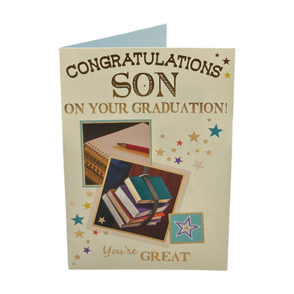 Congratulations Son You're Great Books Design Graduation Card