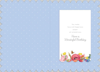 Blooming Flowers Grandma Birthday Card