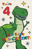 Disney Toy Story Unique Rex Design 4th Birthday Card