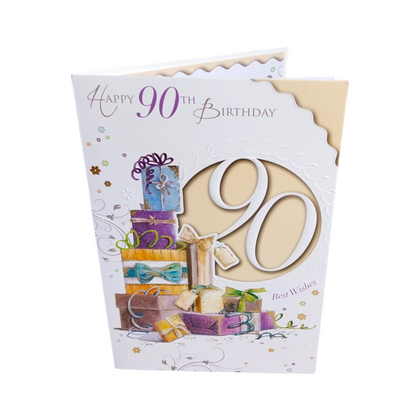 Best Wishes On 90th Birthday Gifts Design Open Celebrity Style Card