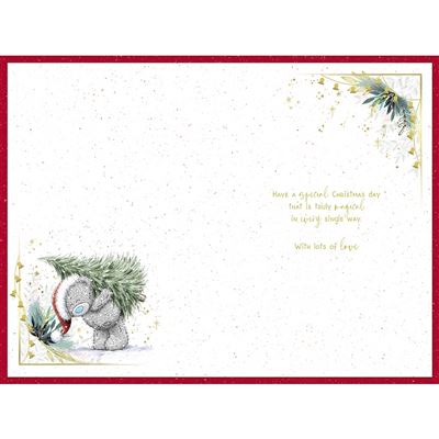 Bears With Decorations And Lights Granddaughter Christmas Card