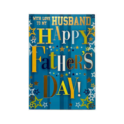 To My Husband Stars Design Father's Day Card