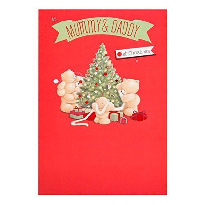 Forever Friends Christmas Card To Mummy & Daddy 'Happy and Cosy'