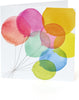 Multi Balloon Blank Inside Birthday Card