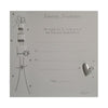 Pack of 10 Luxury Silver Foiled Wedding Evening Invitations - Cake & Hearts