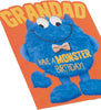 Blue Googly Eyed Monster Design Grandad Birthday Card