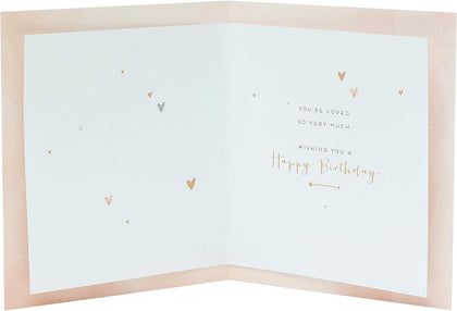 Heart Design Lovely Daughter Birthday Card