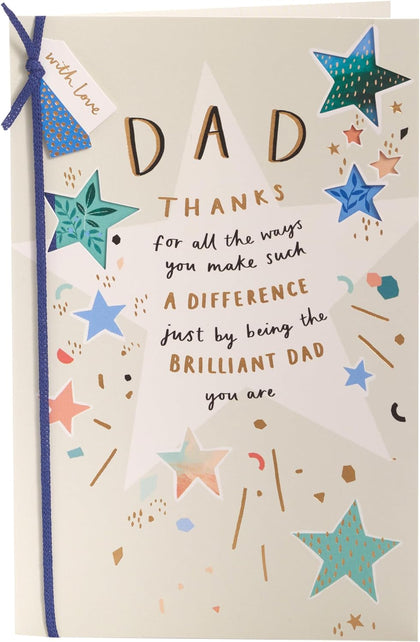 Multiple Stars Design Dad Birthday Card