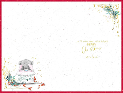 Bear Wearing Santa Outfit Grandma Christmas Card