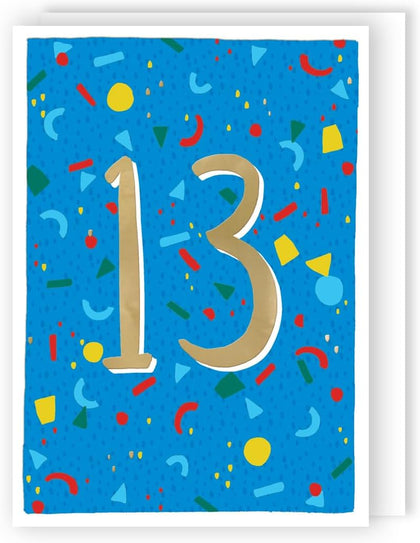 Contemporary Boy 13th Lucky Party! Birthday Card