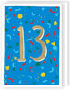 Contemporary Boy 13th Lucky Party! Birthday Card