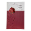 Mum And Dad Red Roses 40th Wedding Anniversary Card