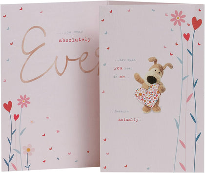 Boofle with Heart Cute Design Wife Anniversary Card