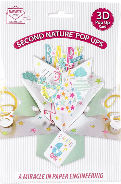 Congrats Baby Shower New Baby Pop-Up Second Nature 3D Cards (Pack of 2)