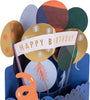 Classic 3D Pop-Up Balloons Design Birthday Card