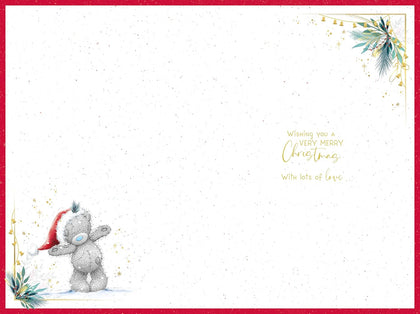 Bear Ringing Bell Auntie Christmas Card