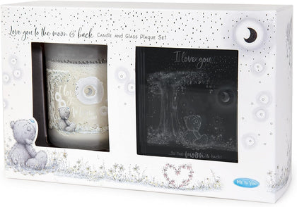 'Love You to The Moon and Back' Candle and Wall Plaque Gift Set Official Collection