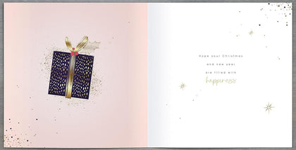 Lovely Sister Luxury Fizz Embellished Christmas Card