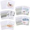 Pack of 30 in 5 Contemporary Designs Woodland Animal Charity Christmas Cards