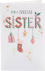 Hanging Ornaments Design Sister Christmas Card