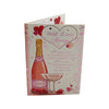 With Love Always Champagne Design Open Greeting Card